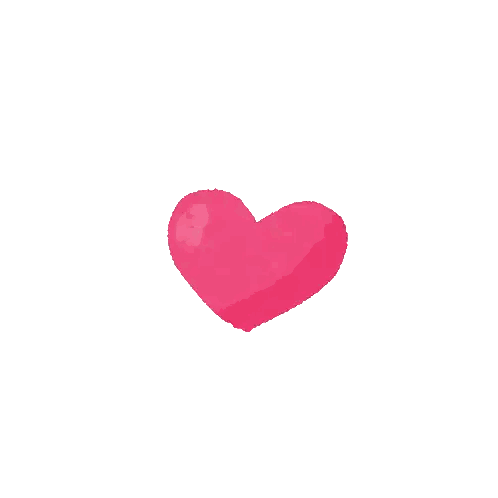 Pink Heart With Shadow Sticker