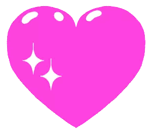 Pink Heart With White Stars Sticker