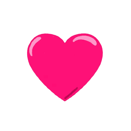 Pink Heart With Yellow Star Sticker