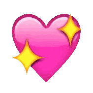 Pink Heart With Yellow Stars Sticker