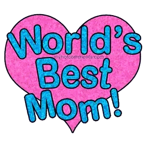 Pink Heart World's Best Mom Sticker