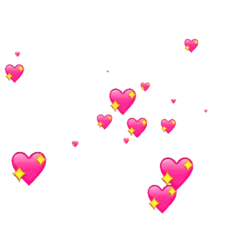 Pink Hearts Floating Sticker