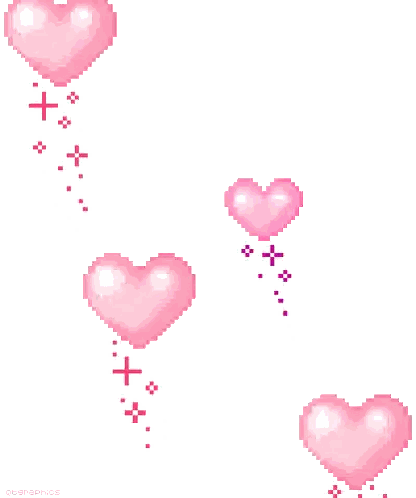Pink Hearts With Crosses Sticker