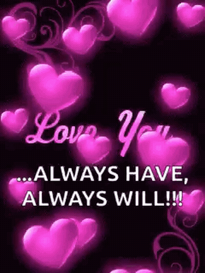 Pink Hearts With Love You GIF