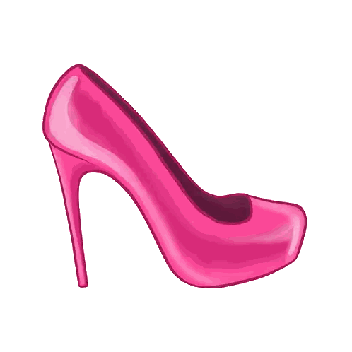 Pink High Heeled Shoe Sticker