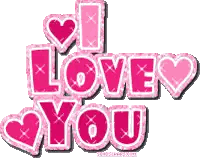 Pink I Love You Sign Sticker