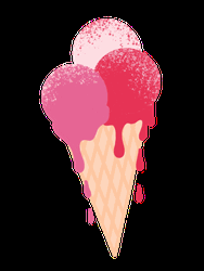 Pink Ice Cream Cone Drip GIF