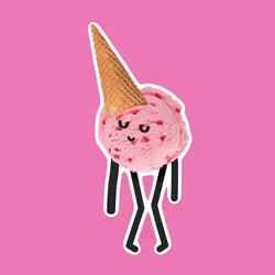 Pink Ice Cream Happy Dance GIF