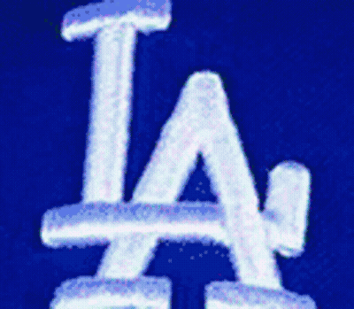 Pink LA Logo On Purple Background GIF