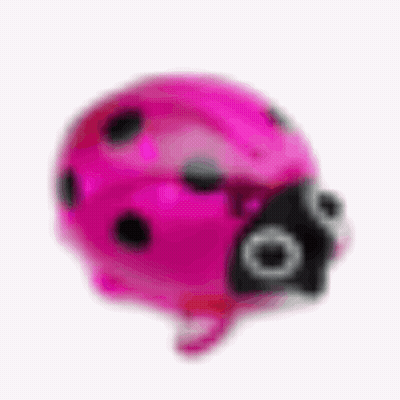 Pink Ladybug Balloon With Black Spots GIF