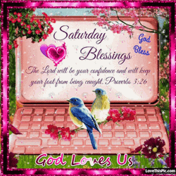 Pink Laptop Saturday Blessings GIF