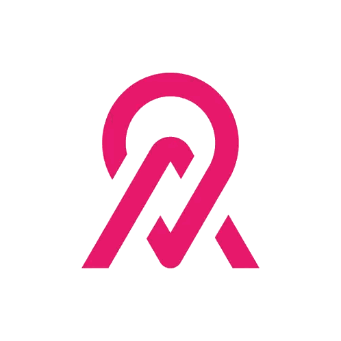 Pink Letter A With White Circle Sticker