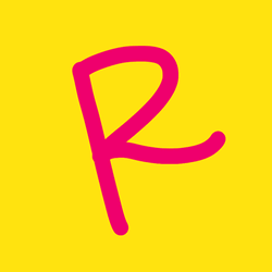 Pink Letter R With Yellow Background GIF