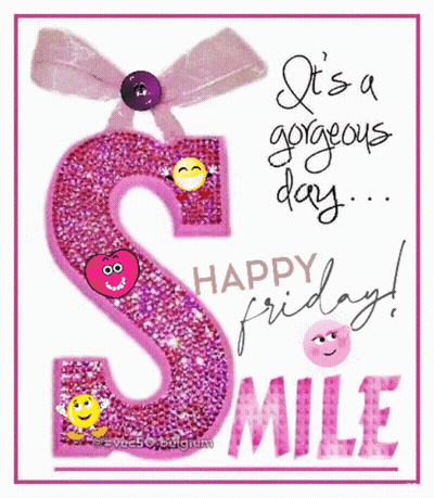 Pink Letter S With Smiley Faces GIF