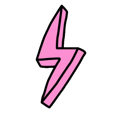Pink Lightning Bolt Sticker