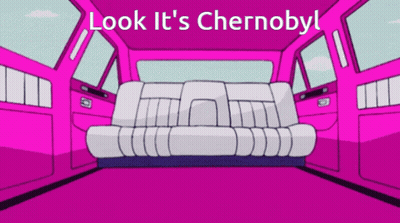 Pink Limousine Saying Look It's Chernobyl