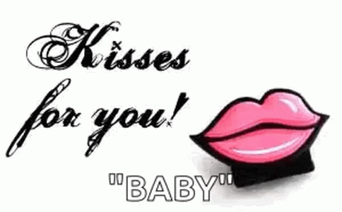 Pink Lip Kisses For You Baby GIF
