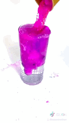Pink Liquid Pouring Overflow GIF