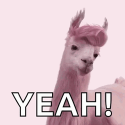 Pink Llama Yeah GIF