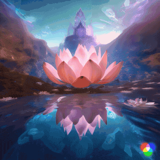 Pink Lotus Flower In Water GIF