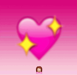 Pink Love Emoji Heart Beating  GIF
