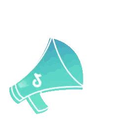 Pink Megaphone With TikTok Logo Sticker