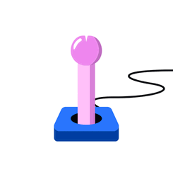 Pink Moving Joystick Controller GIF