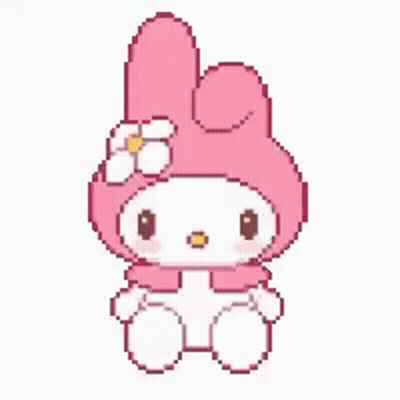 Pink My Melody With Flower GIF