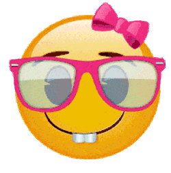 Pink Nerdy Sticker GIF