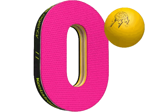 Pink O With Yellow Ball And Kochstrasse Text Sticker
