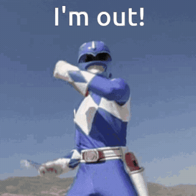 Pink Object Saying I'm Outta Here GIF