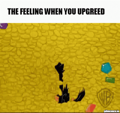 Pink Octopus Wearing Sunglasses In Gold Pile GIF
