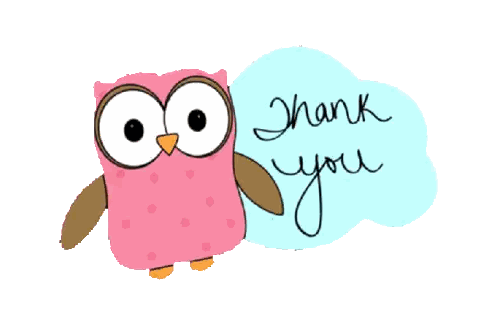 Pink Owl Saying Thank You Sticker