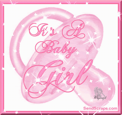 Pink Pacifier It's A Baby Girl GIF