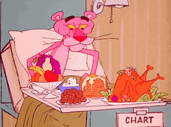 Pink Panther Eating GIF