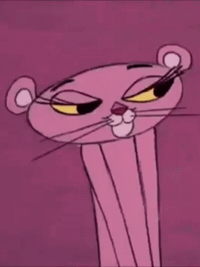 Pink Panther Face Close Up GIF