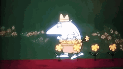Pink Panther Following Posies GIF