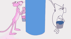 Pink Panther Painting GIF