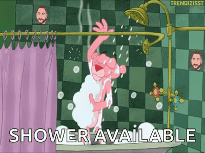 Pink Panther Showering Saying Shower Available GIF