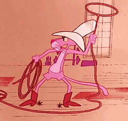 Pink Panther Spinning Rope GIF