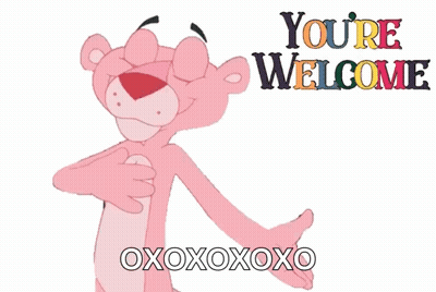 Pink Panther Thumbs Up You're Welcome GIF