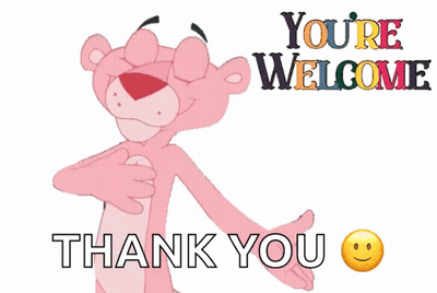 Pink Panther Thumbs Up You're Welcome Thank You GIF