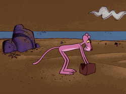 Pink Panther Wearing White Cloth GIF