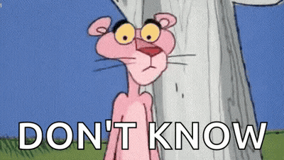 Pink Panther With Glasses Do Not Know GIF