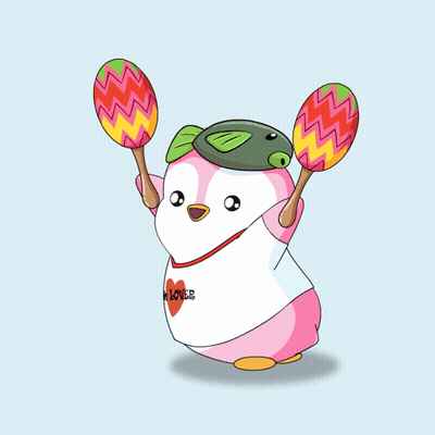 Pink Penguin in First Love Shirt