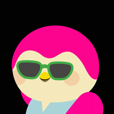 Pink Penguin In Green Sunglasses And Scarf Saying Saturday GIF