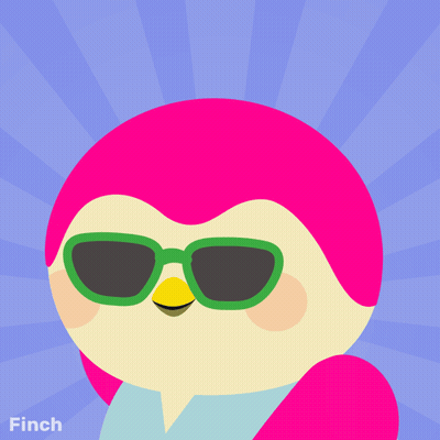 Pink Penguin In Green Sunglasses Saying Saturday GIF