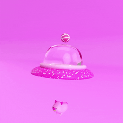 Pink Pig Flies On Alien Ship GIF