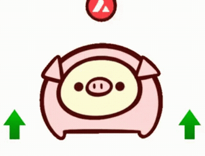 Pink Piggy Bank With Green Arrows GIF