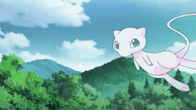 Pink Pokemon Flying In Forest GIF